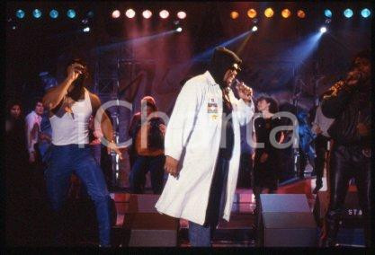 35mm vintage slide* 1989 ca ITALY American DJ and rapper Afrika BAMBAATAA (30)