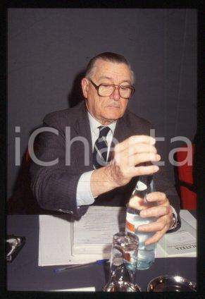 35mm vintage slide* 1990 ca MILAN Nobel Prize winner James M. BUCHANAN (40)