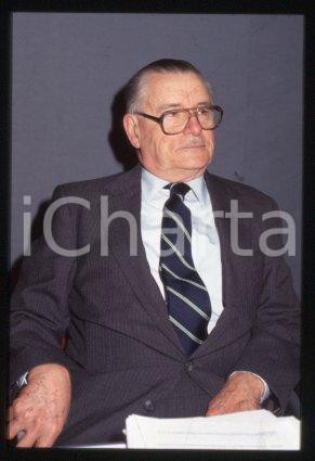 35mm vintage slide* 1990 ca MILAN Nobel Prize winner James M. BUCHANAN (35)