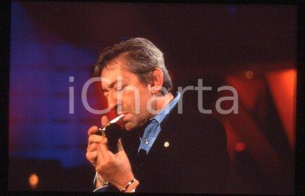 Fotografia d epoca originale 35mm vintage slide 1990 ca MUSIC Portrait of French musician Serge GAINSBOURG 2 1
