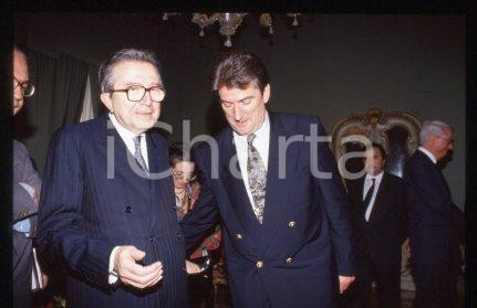 35mm vintage slide* 1992 ca ROME politicians Sali BERISHA & Giulio ANDREOTTI (7)