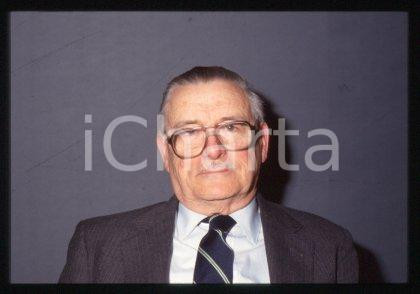 35mm vintage slide* 1990 ca MILAN Nobel Prize winner James M. BUCHANAN (32)