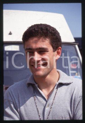 Fotografia d epoca originale 35mm vintage slide 1995 ca F1 driver & professional racing Karl WENDLINGER 8 1