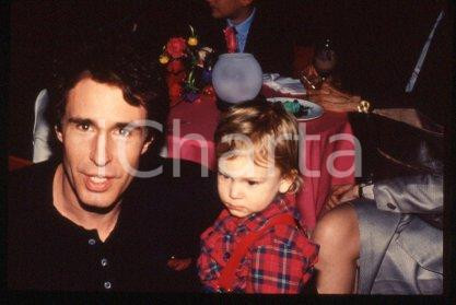 35mm vintage slide* 1990 CINEMA American actor John SHEA and son Jake SHEA (1)