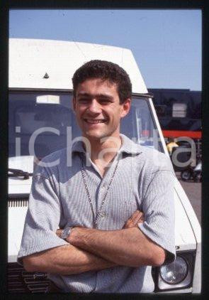 Fotografia d epoca originale 35mm vintage slide 1995 ca F1 driver & professional racing Karl WENDLINGER 12 1