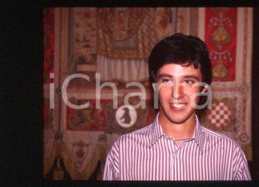 35mm vintage slide* 1990 ca MILAN Northern League politician Marco FERRADINI (1)