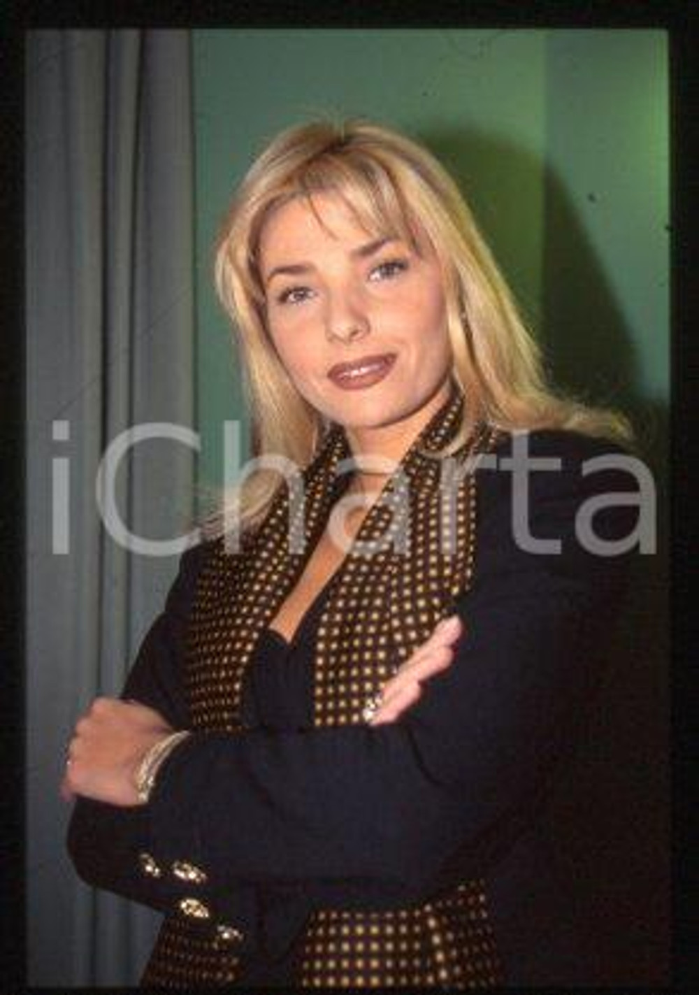 35mm vintage slide* 1988 ca ITALY Portrait of an actress Alessandra CARELLA (24)