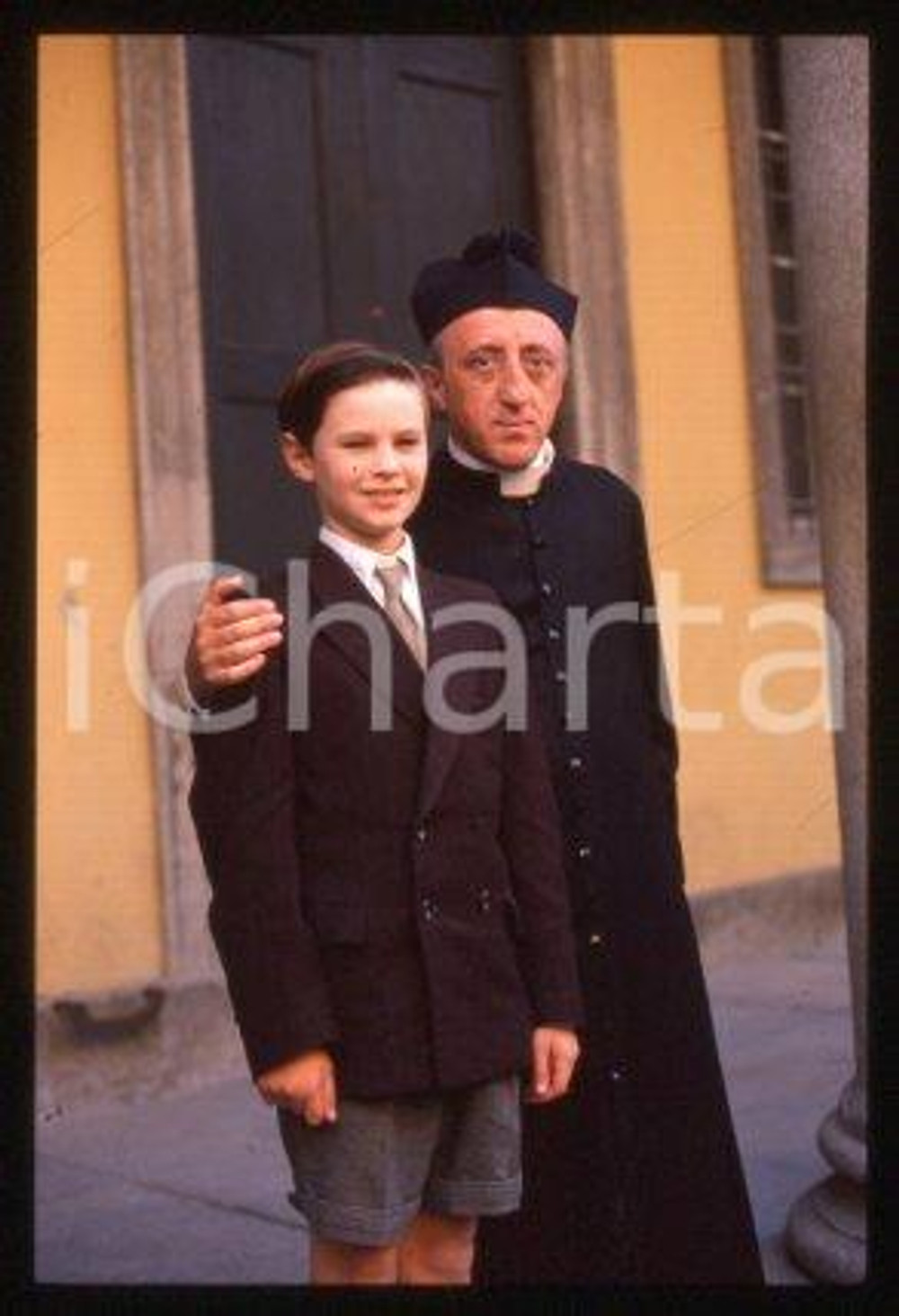 Fotografia d epoca originale 35mm vintage slide 1990 ca CINEMA Michele BUTTARELLI & Carlo DELLE PIANE 26 1