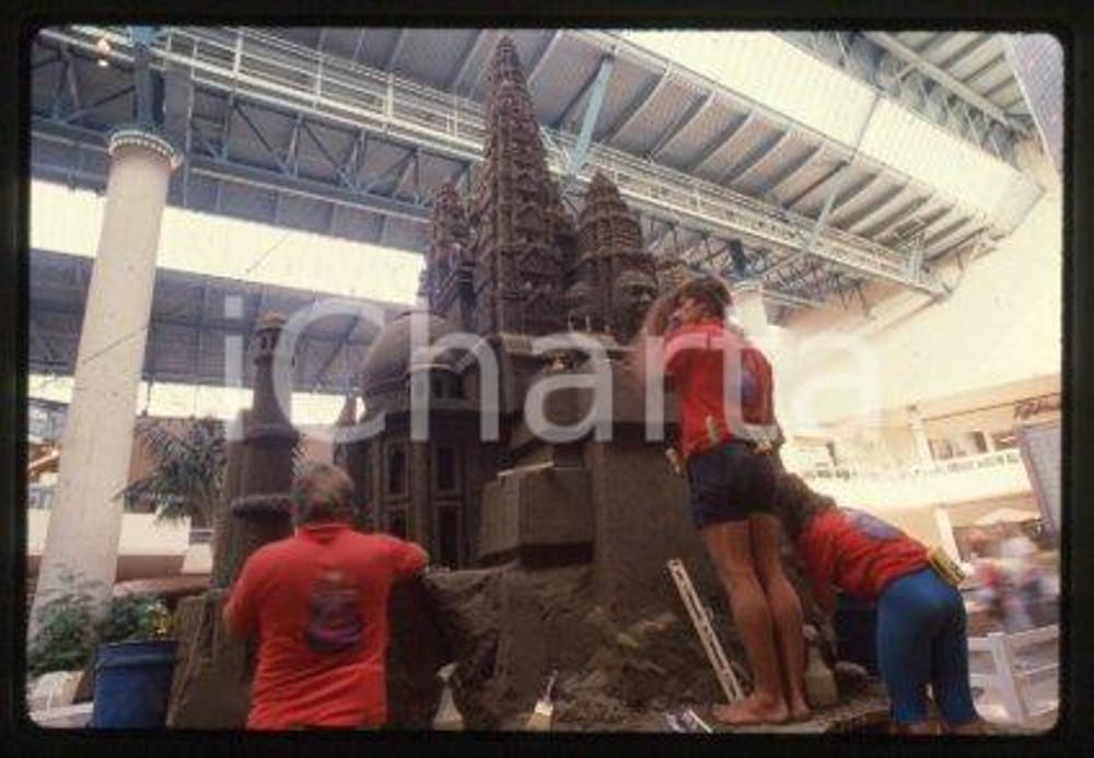35mm vintage slide* 1989 LOS ANGELES Mini Angkor Wat SANTA ANITA FASHION PARK 8