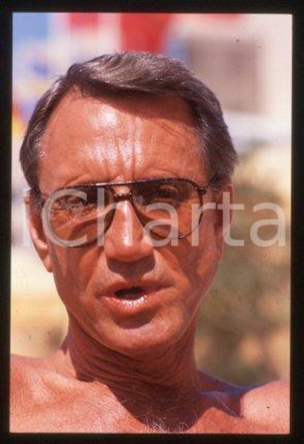 35mm vintage slide* 1989 ca CANNES an American actor Roy SCHEIDER (9)