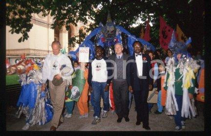 35mm vintage slide* 1988 ca MILAN - "RHINO MAN" Michael WERIKHE (10)