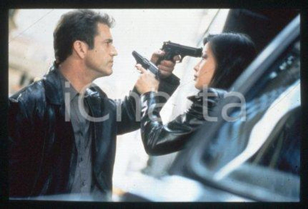 35mm vintage slide* 1999 Film "PAYBACK" Mel GIBSON and Lucy LIU (1)