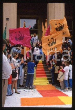 35mm vintage slide* 1988 ca MILAN - "RHINO MAN" Michael WERIKHE (19)