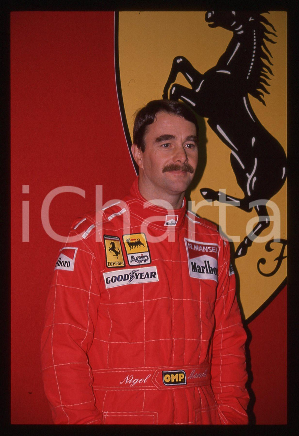 35mm vintage slide* 1990 FORMULA1 Nigel MANSELL scuderia FERRARI - Ritratto (11)