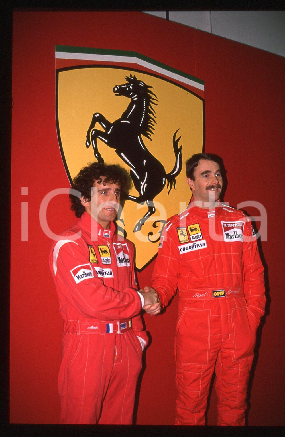 35mm vintage slide* 1990 FORMULA1 Nigel MANSELL Alain PROST scuderia FERRARI 14