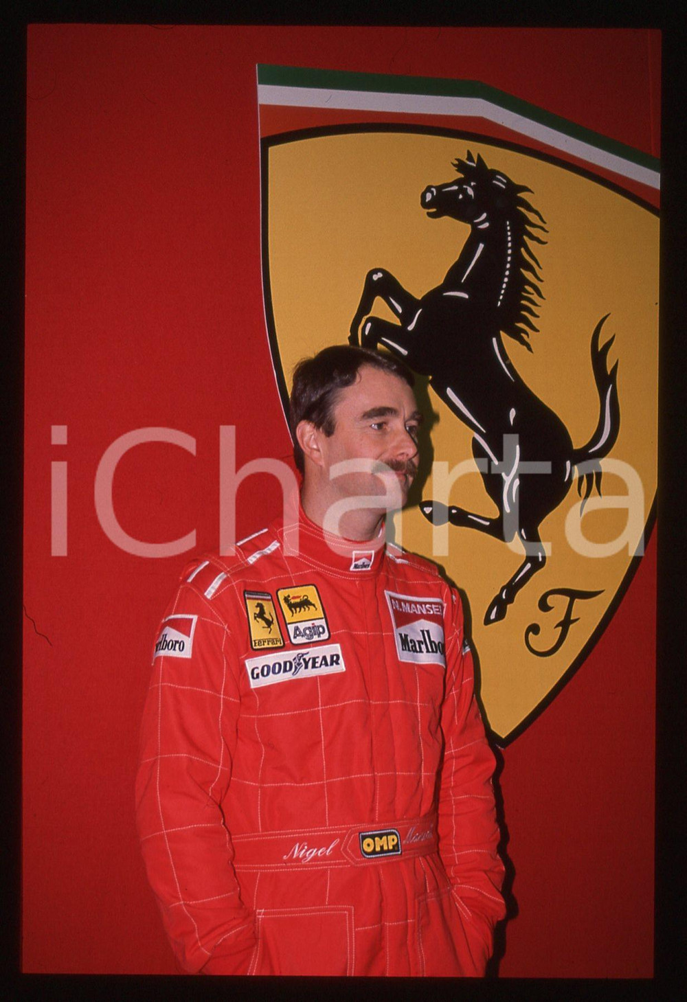 35mm vintage slide* 1990 FORMULA1 Nigel MANSELL scuderia FERRARI - Ritratto (6)