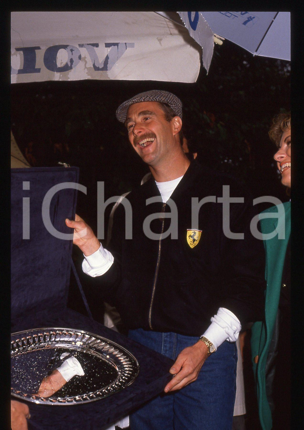 35mm vintage slide* 1990 ca VOLVO TOUR Nigel MANSELL - Ritratto (9)