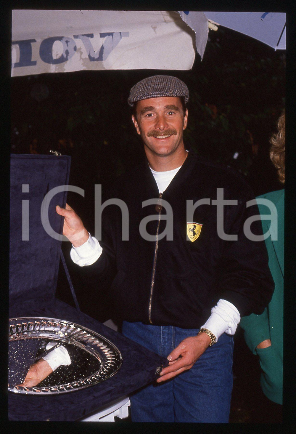 35mm vintage slide* 1990 ca VOLVO TOUR Nigel MANSELL - Ritratto (8)