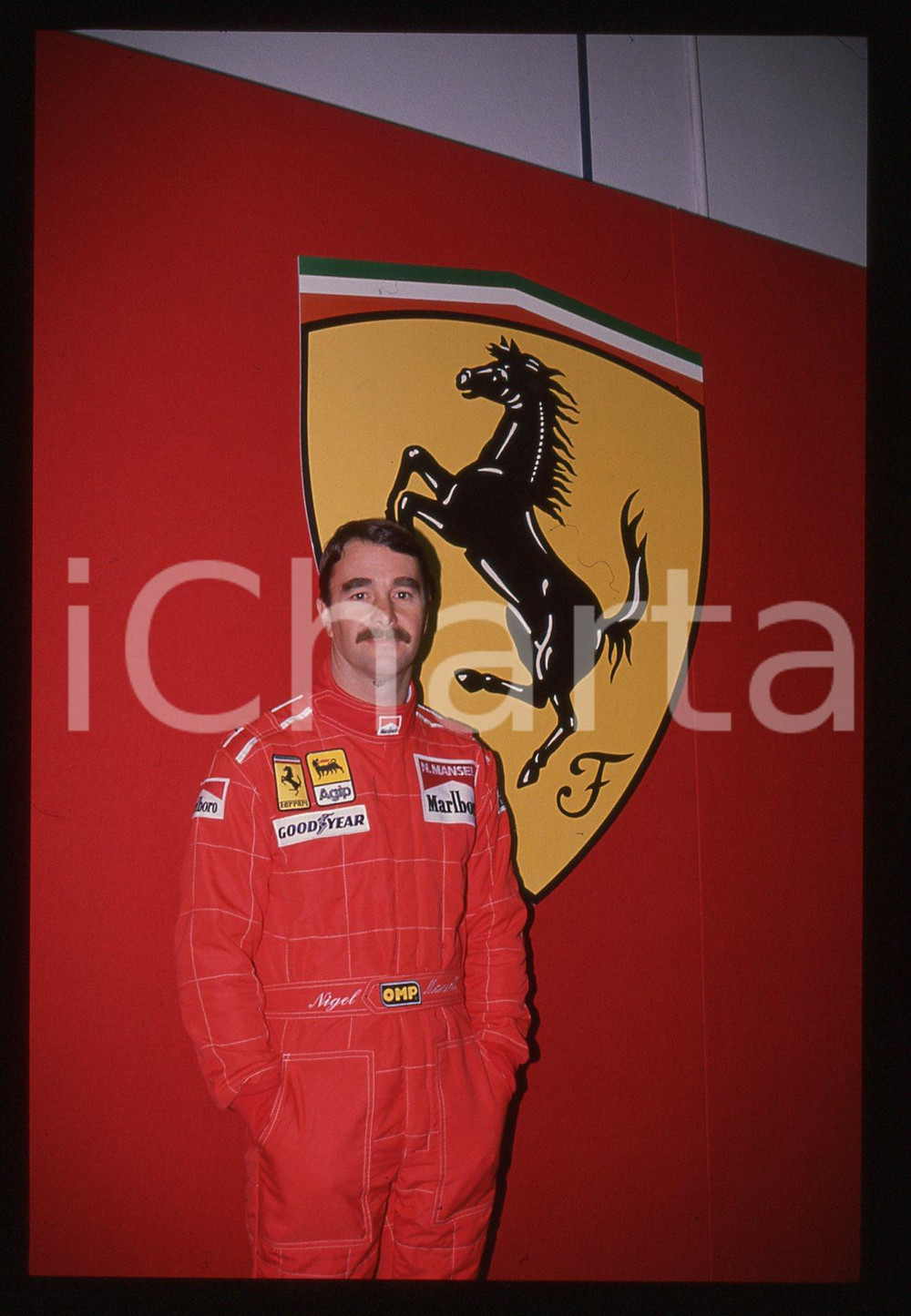 35mm vintage slide* 1990 FORMULA1 Nigel MANSELL scuderia FERRARI - Ritratto (4)