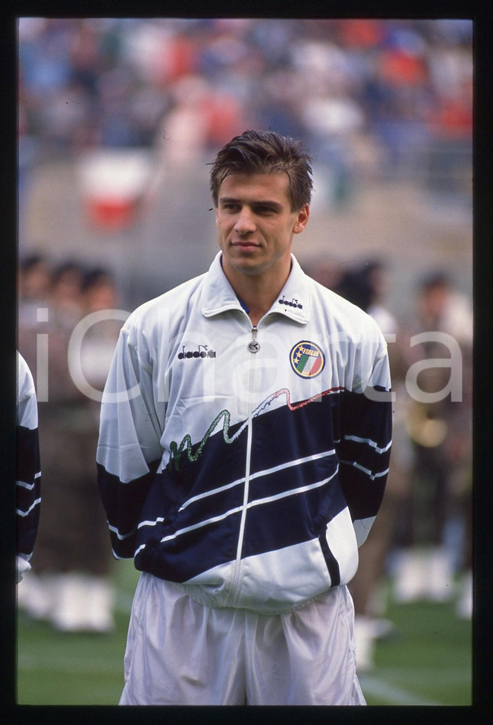 35mm vintage slide*1989 CALCIO - ITALIA vs BRASILE Nicola BERTI - Ritratto