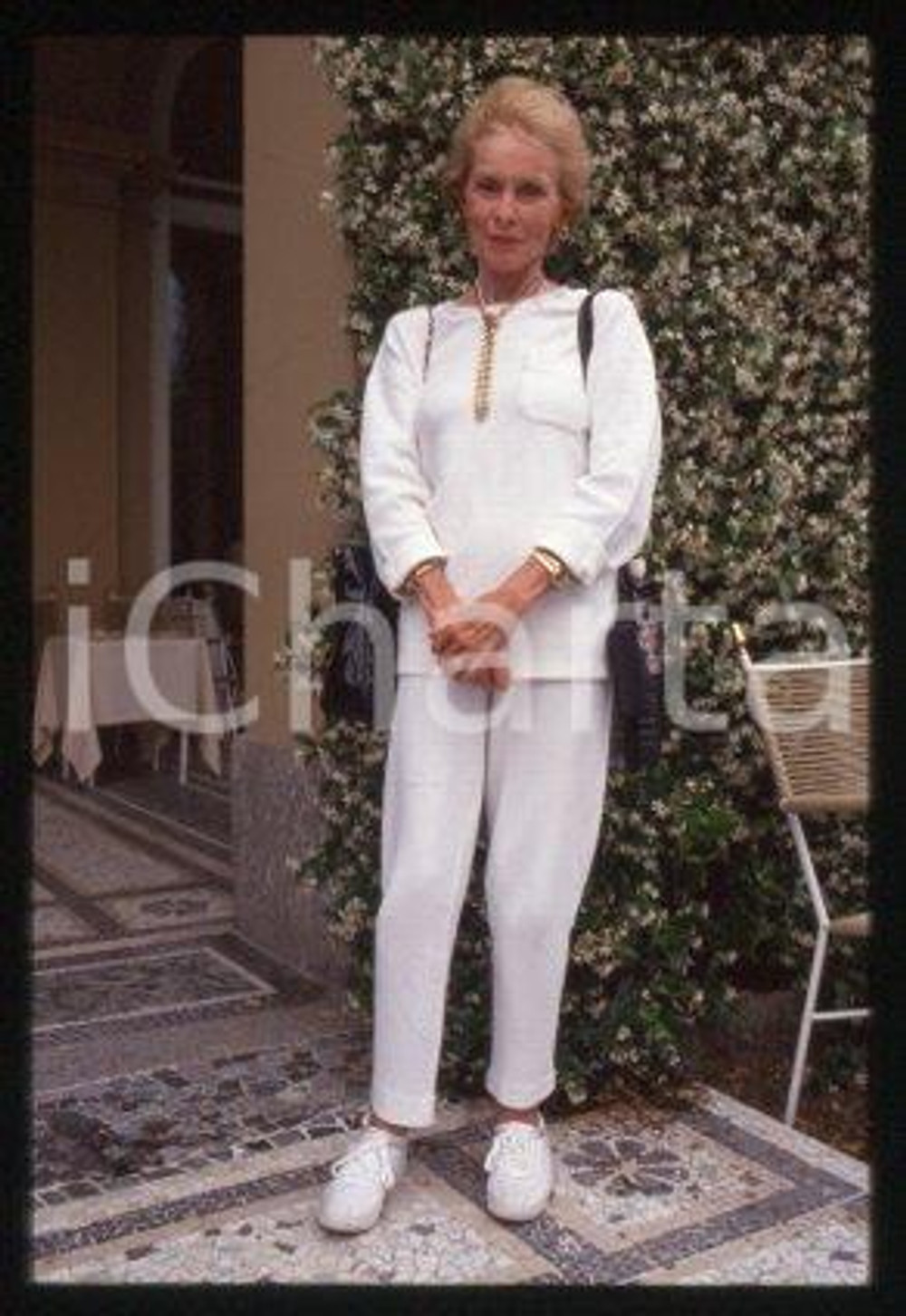 35mm vintage slide* 1992 CERNOBBIO VILLA D'ESTE American actress Janet LEIGH 40