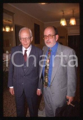 35mm vintage slide* 1990 ca MILAN Historians Michael LEDEEN & Ernst NOLTE 20
