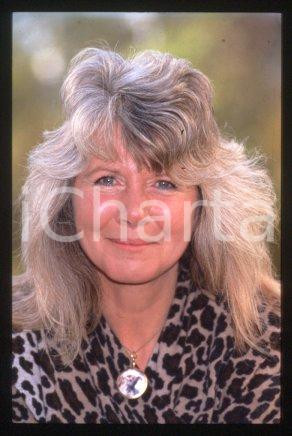 35mm vintage slide* 1992 LONDON'S SAVOY HOTEL Author & journalist Jilly COOPER 1