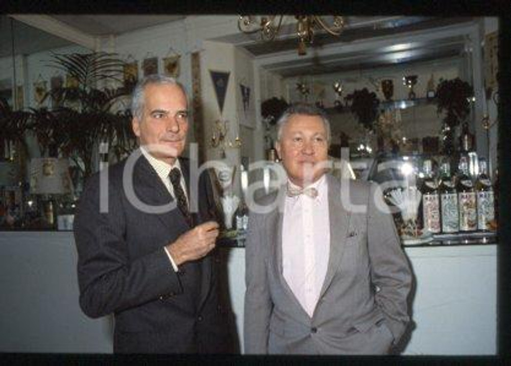 35mm vintage slide* 1985 ca MILAN ITALY Ruggero SAVINIO Thomas MESSER (26)