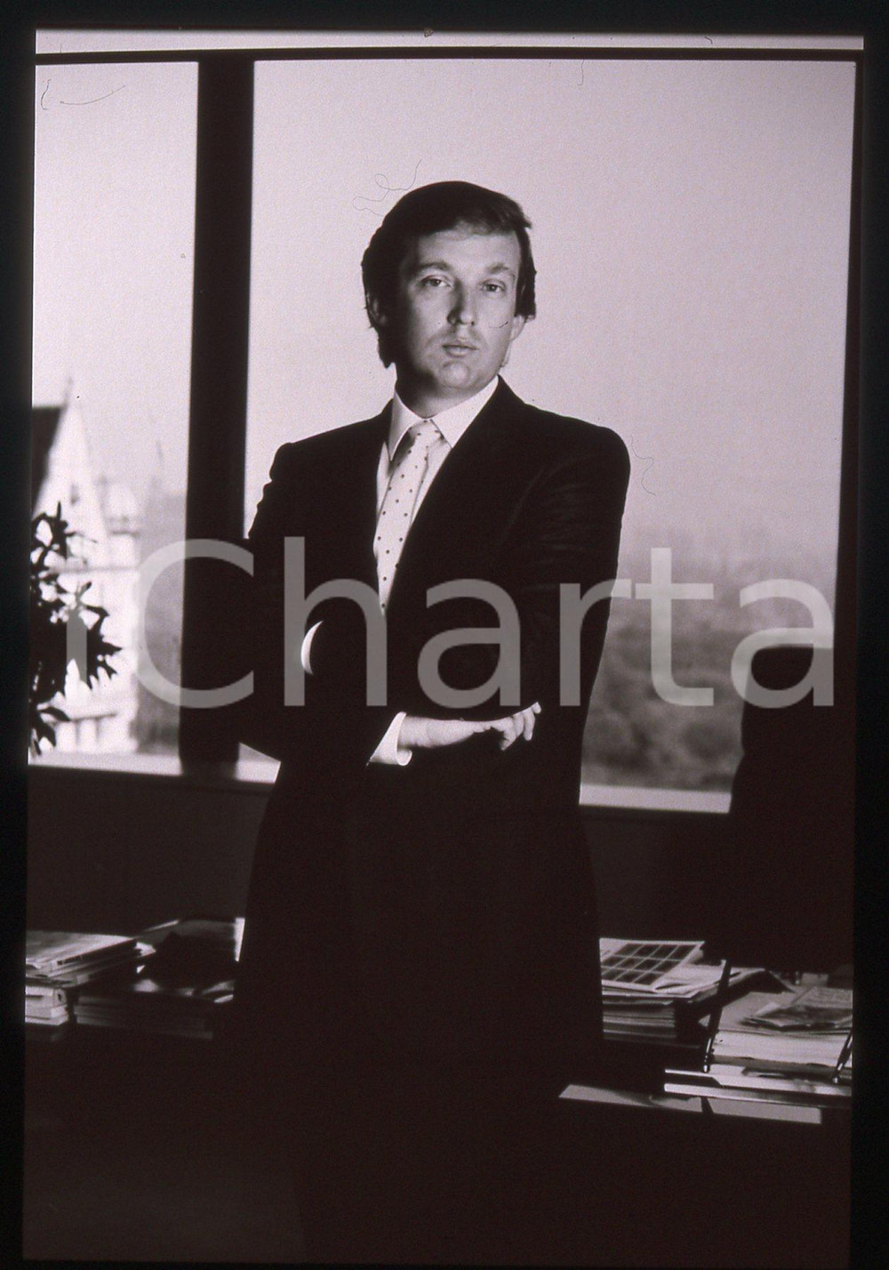 35mm vintage slide* 1990 ca NEW YORK Donald TRUMP Portrait of businessman