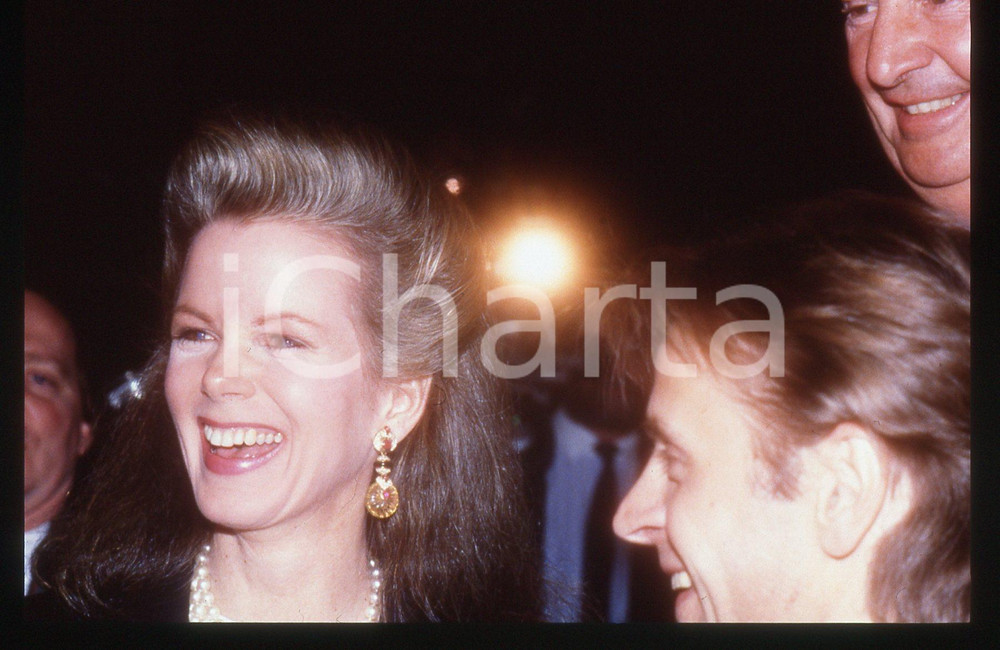 35mm vintage slide* 1990 ca NEW YORK - Michail BARYSNIKOV and Blaine TRUMP (2)