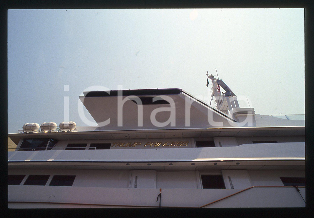 35mm vintage slide* 1988 NEW YORK - Starboard beam of the TRUMP PRINCESS yacht