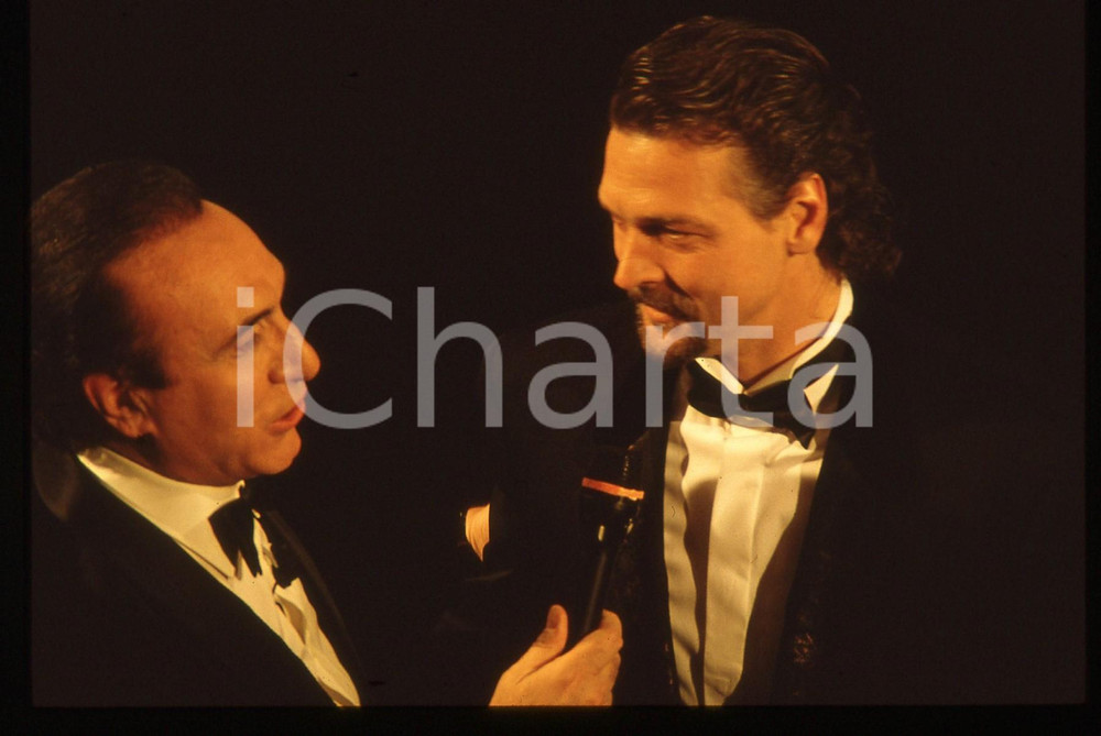 35mm vintage slide* 1993 SANREMO Gala UNICEF - Stefano TACCONI e Pippo BAUDO (9)