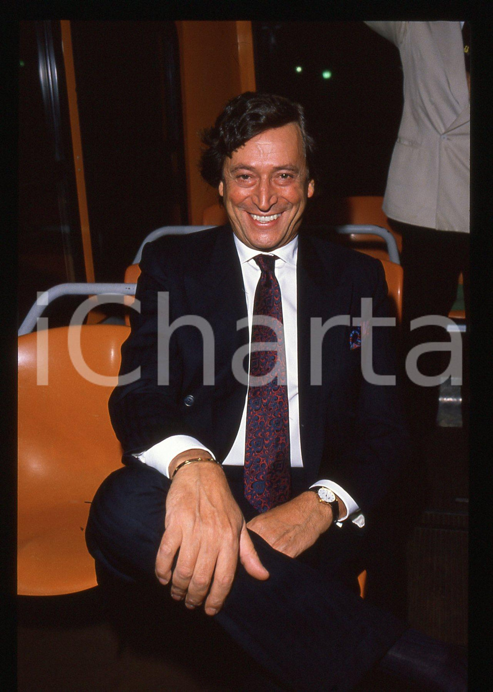 35mm vintage slide* 1988 MILANO Guido ANGELI su autobus ATM concerto Paul ANKA 2