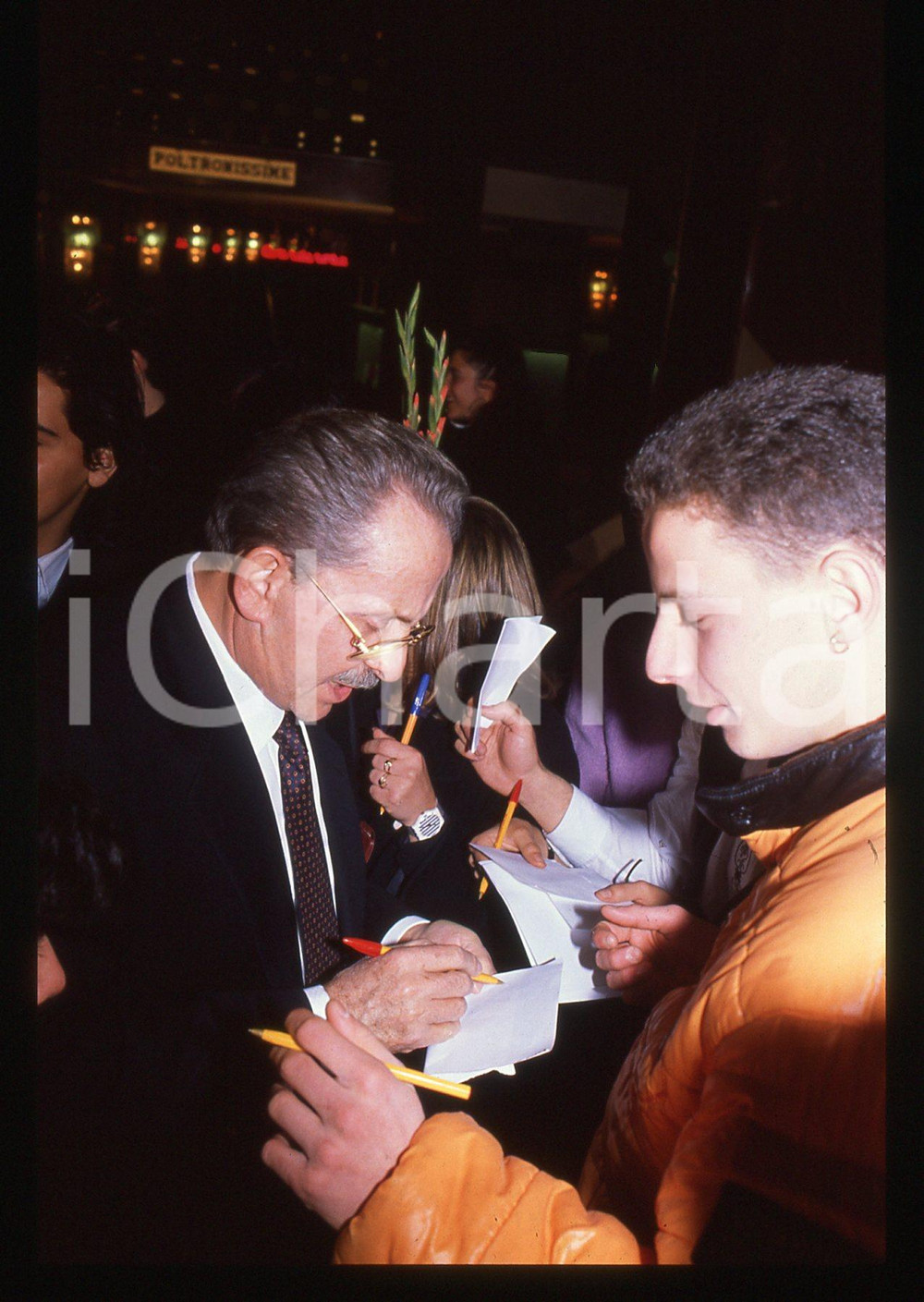 35mm vintage slide* 1989 FESTIVAL SANREMO - Domenico MODUGNO firma autografi