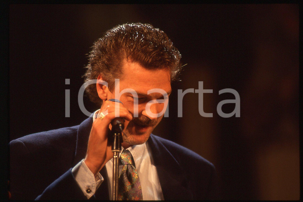 35mm vintage slide* 1993 SANREMO Gala UNICEF Stefano TACCONI durante le prove 10