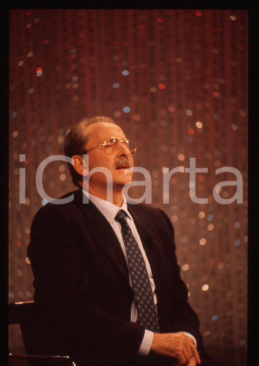 35mm vintage slide* 1988 RAI 2 - Domenico MODUGNO a CHI TIRIAMO IN BALLO? (9)