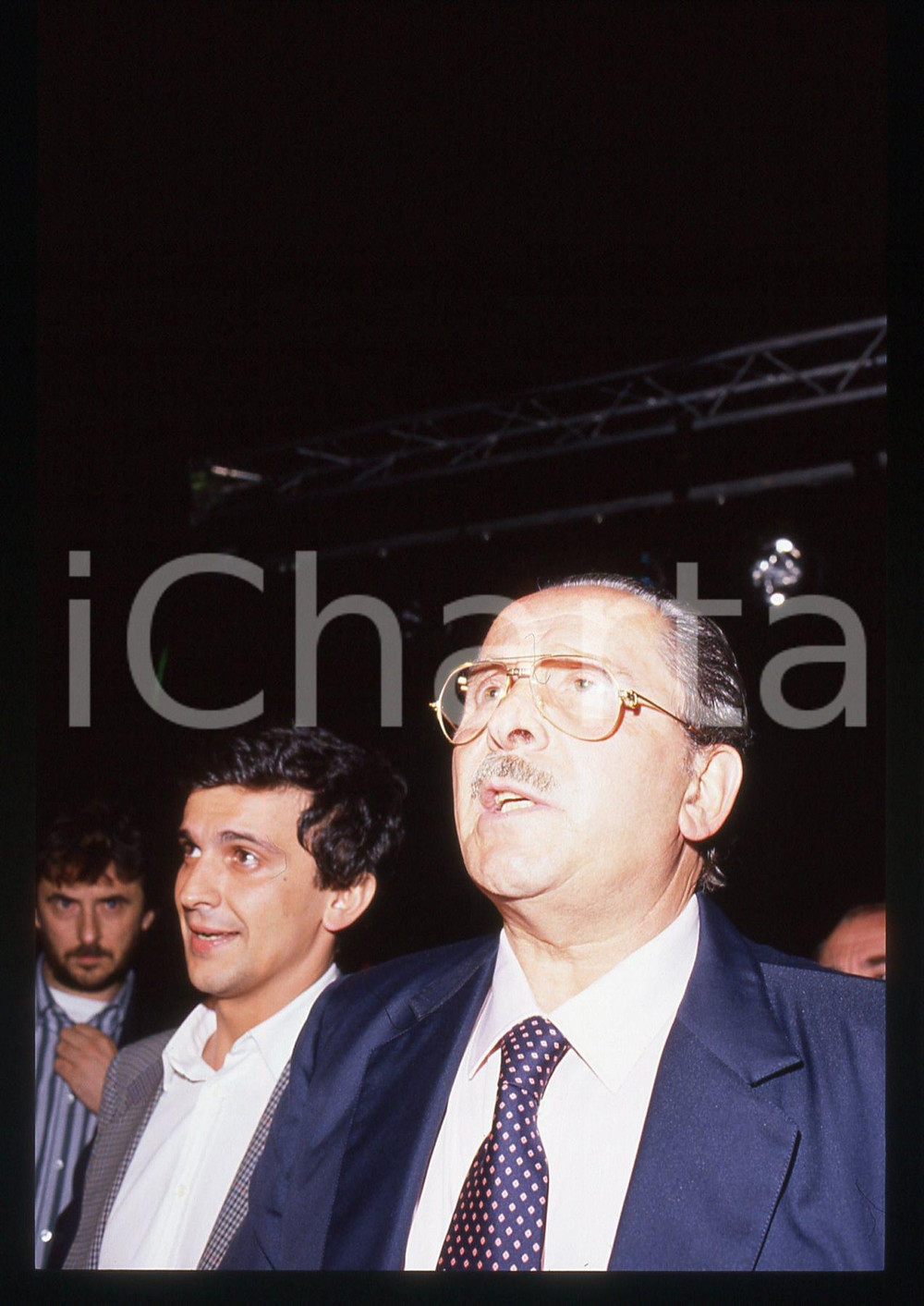 35mm vintage slide* 1989 MILANO Domenico MODUGNO Giovanni NEGRI convegno PSDI 2