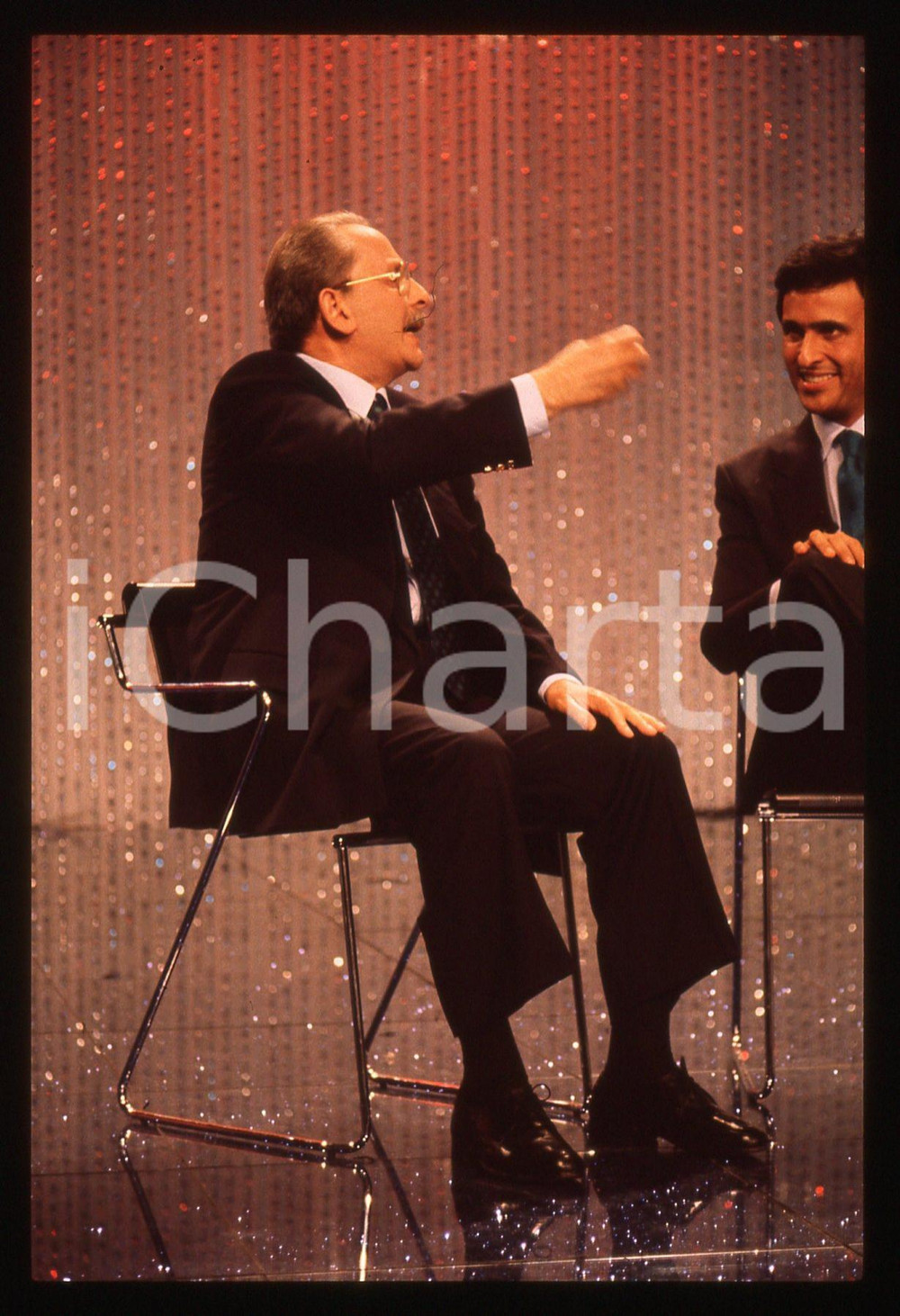 35mm vintage slide* 1988 RAI 2 - Domenico MODUGNO a CHI TIRIAMO IN BALLO? (8)