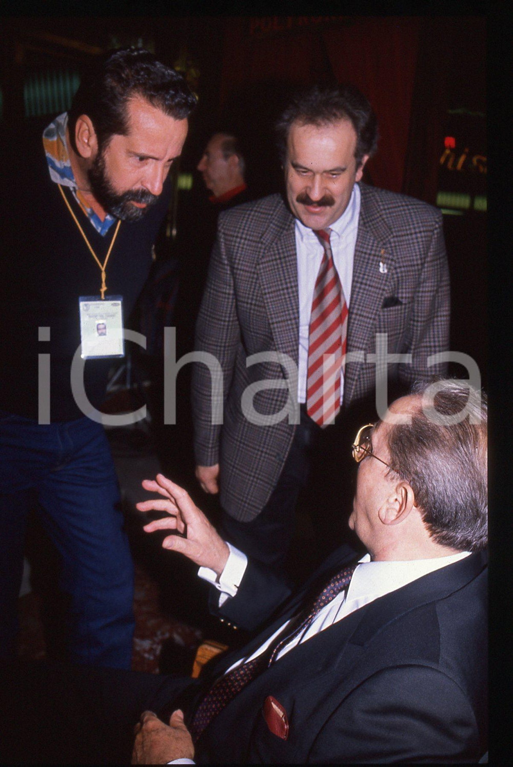 35mm vintage slide* 1989 SANREMO - Domenico MODUGNO e Alberto FAYA dei MONCADA
