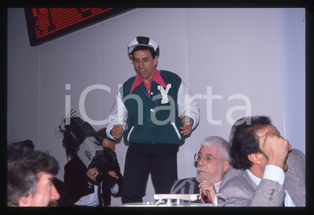 35mm vintage slide* 1990 SANREMO - SCIAMPI Mimmo SANTONASTASO Ritratto (6)