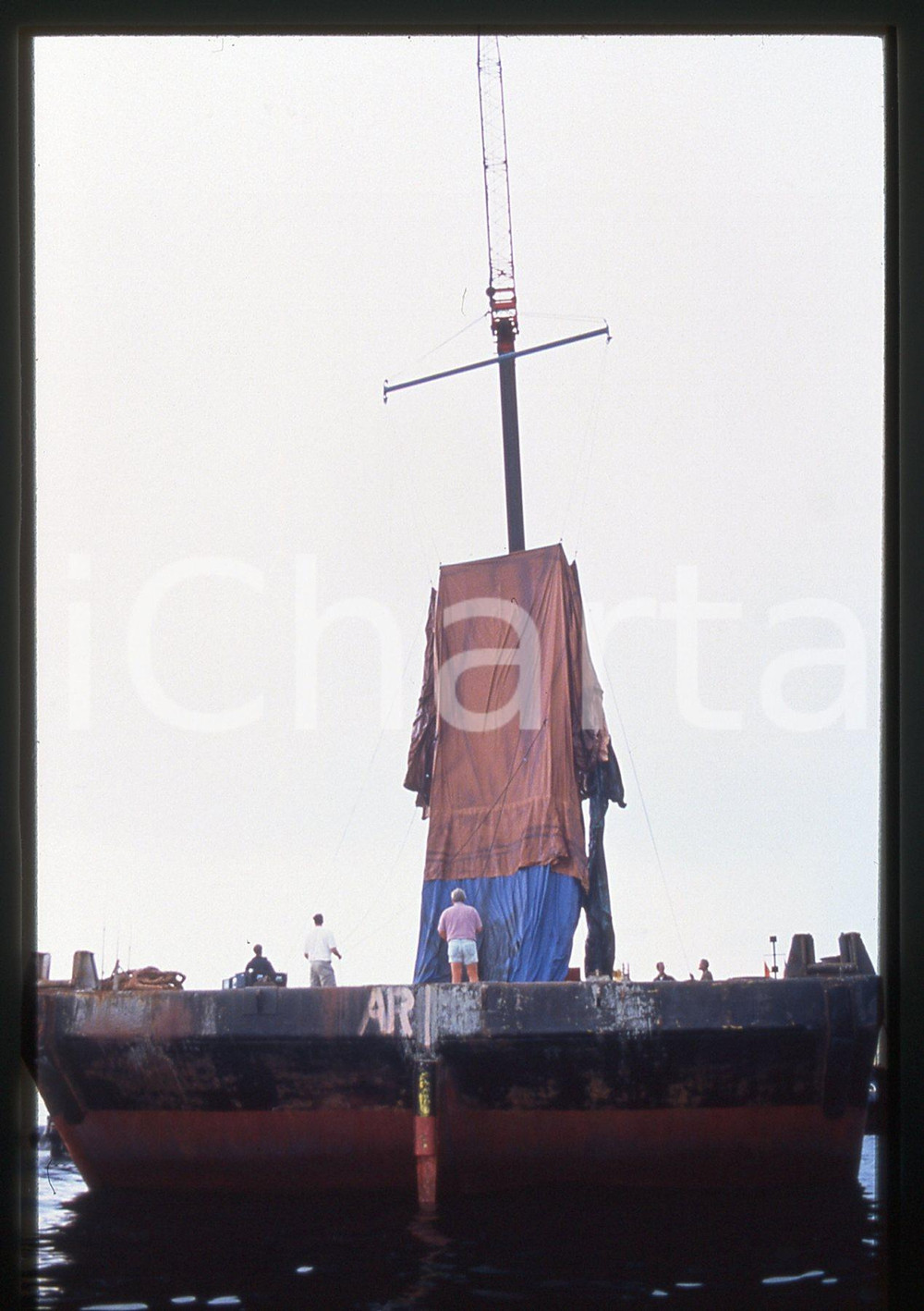 35mm vintage slide*1993 NEW YORK Arnold SCHWARZENEGGER statue LAST ACTION HERO 2