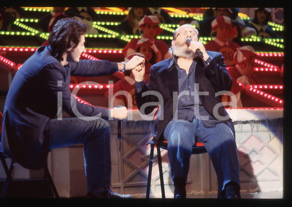 35mm vintage slide* 1993 SANREMO Massimo e Domenico MODUGNO cantano DELFINI (20)