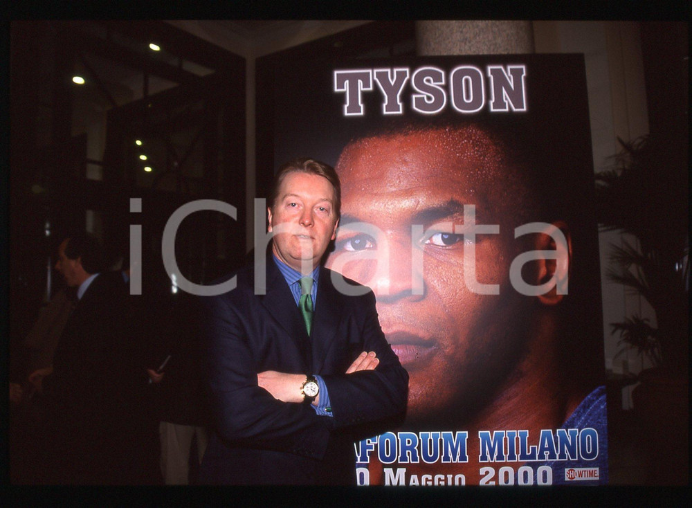 35mm vintage slide* 2000 MILANO Frank WARREN promuove incontro boxe Mike TYSON 9