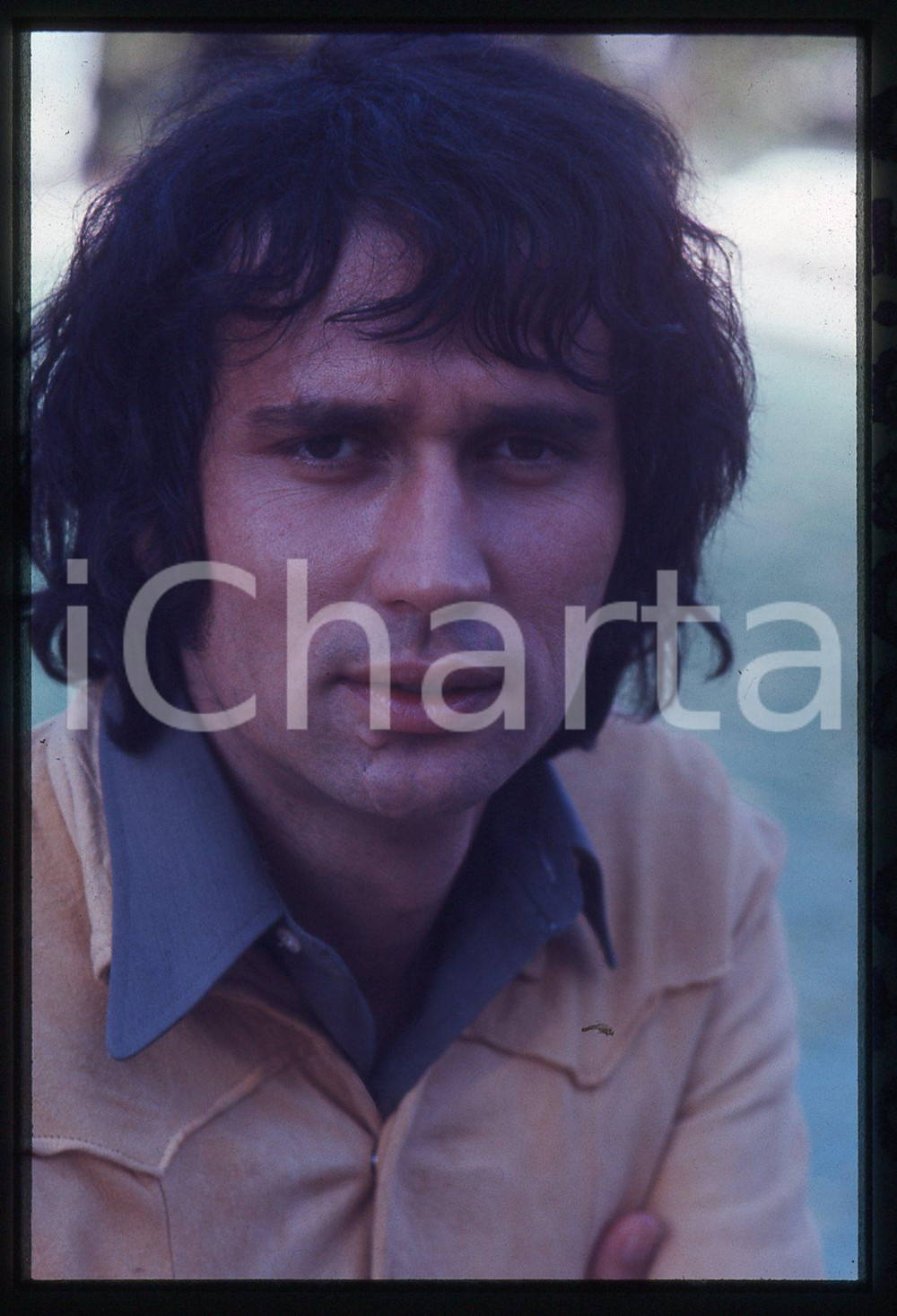35mm vintage slide* 1975 ca COSTUME Roberto CARLOS BRAGA Ritratto del cantante 3