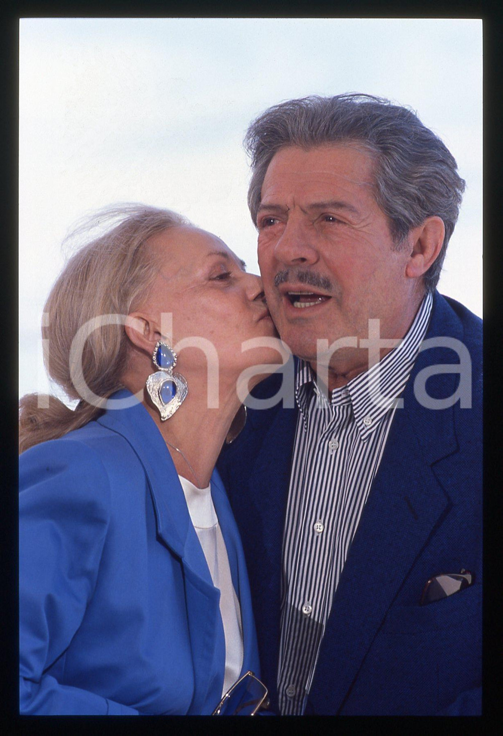 35mm vintage slide* 1991 FESTIVAL CANNES Jeanne MOREAU e Marcello MASTROIANNI 5