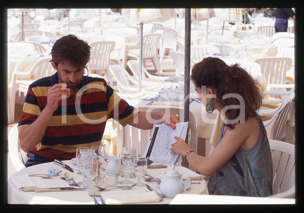35mm vintage slide* 1998 FESTIVAL CANNES - Nanni MORETTI e Silvia NONO