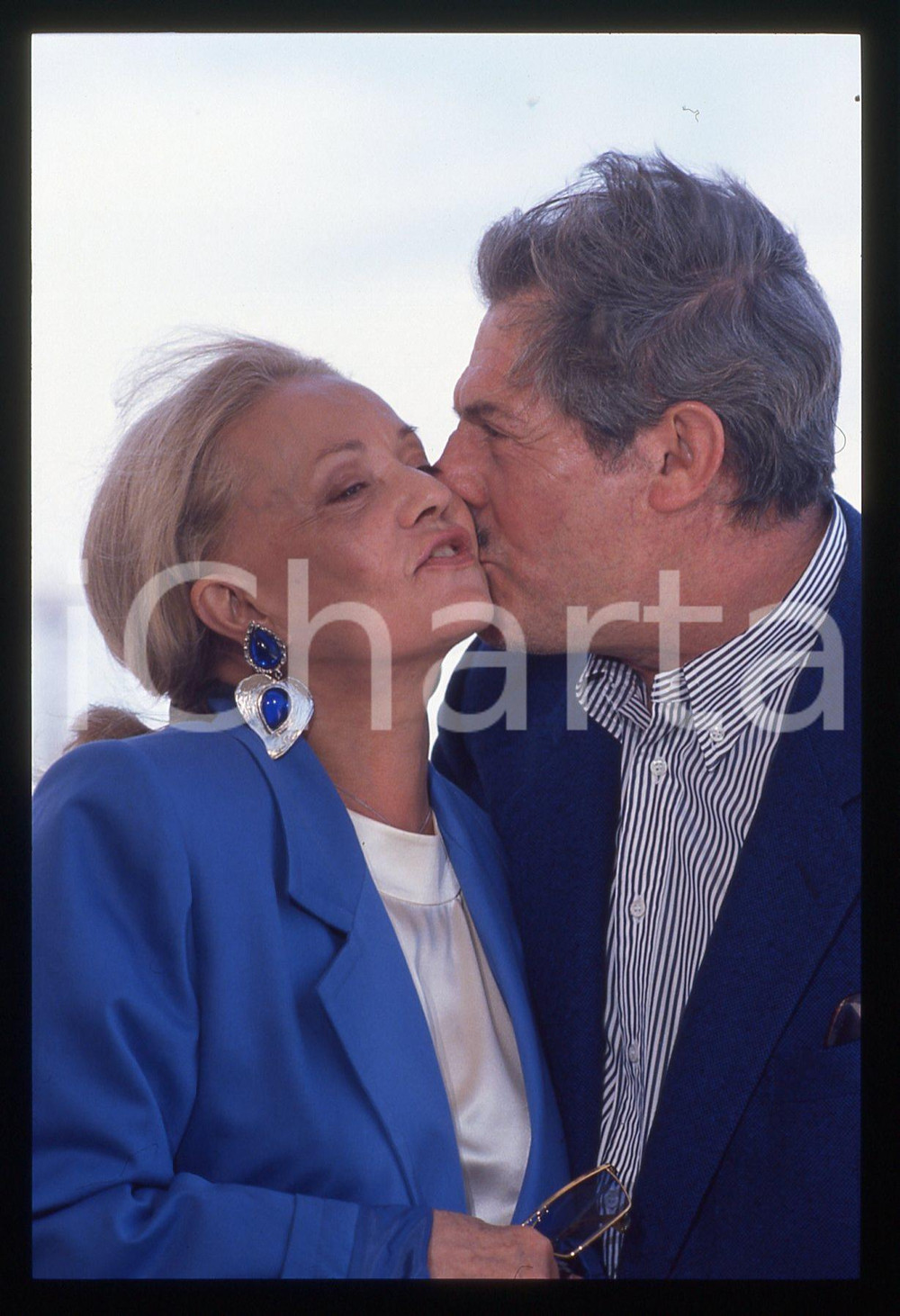 35mm vintage slide* 1991 FESTIVAL CANNES Jeanne MOREAU e Marcello MASTROIANNI 4