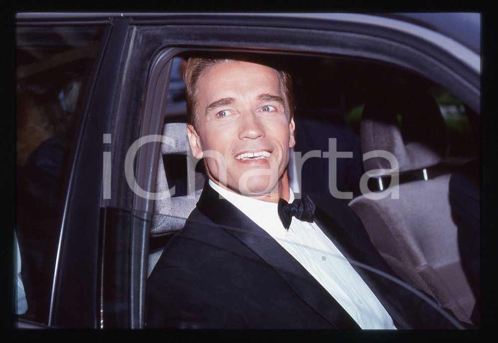 35mm vintage slide* 1992 MILANO Arnold SCHWARZENEGGER  NOTTE dei TELEGATTI 10