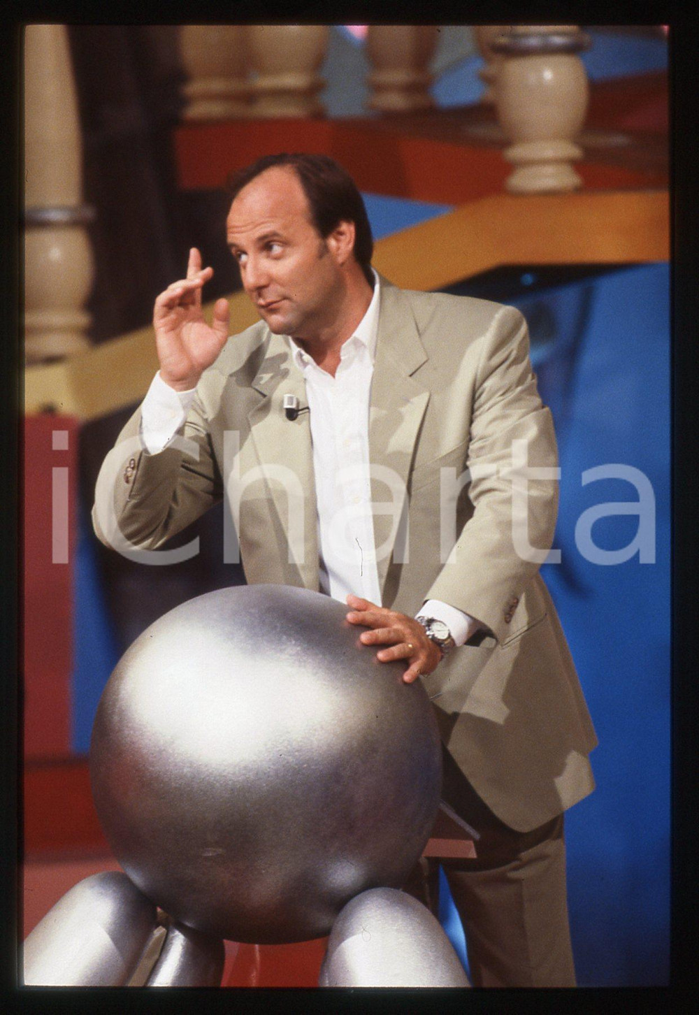 35mm vintage slide* 1995 CANALE 5 Gerry SCOTTI conduce programma IL QUIZZONE (3)