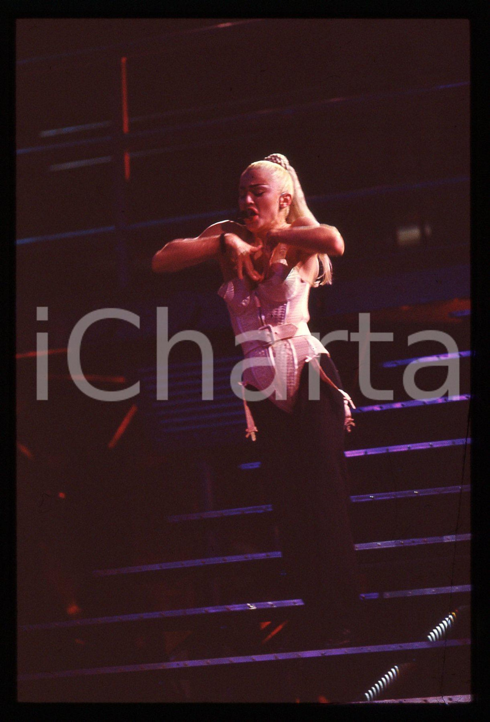 35mm vintage slide* 1990 MADONNA Louise Veronica CICCONE BLONDE AMBITION TOUR 68